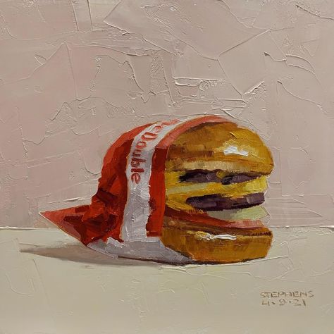 Craig Stephens, Burger Painting, Burger Drawing, Five Guy Burgers, Five Guys, Art Inspiration Painting, Art Tips, Art Project, Art Classes