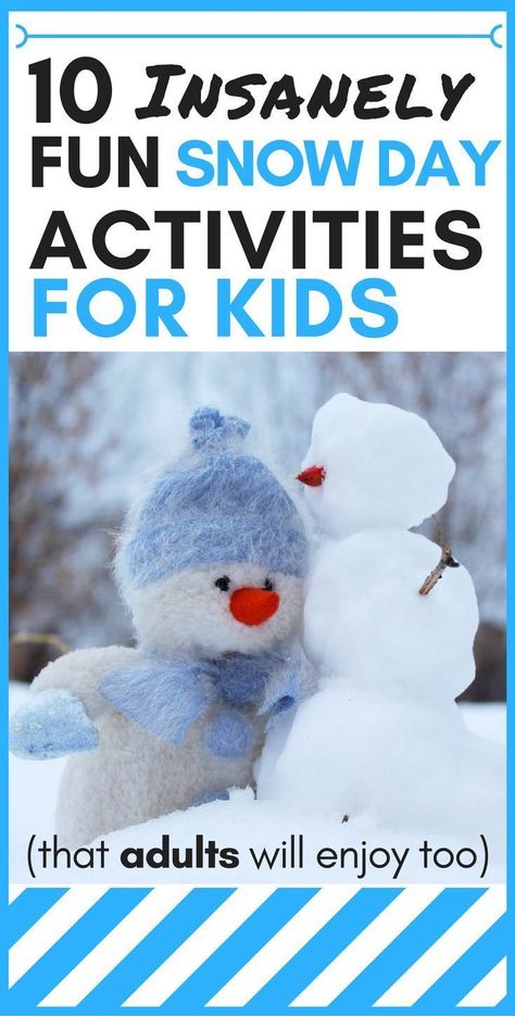 Winter Activities For Adults, Snow Day Activities For Kids, Snowday Activities, Snow Day Activities, Winter Family Activities, Snow Activities, Winter Activities For Kids, Activities For Teens, Parenting Videos