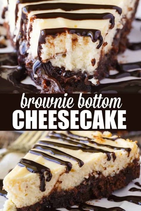 Brownie Bottom Cheesecake, Smores Dessert, Resepi Biskut, Cheesecake Brownie, Resep Brownies, Coconut Dessert, Brownie Cheesecake, Chocolate Cheesecake Recipes, Torte Cupcake