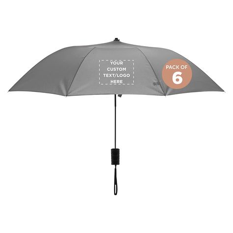 PRICES MAY VARY. COMPACT DESIGN - The compact and folding design slims down to 15" long after retracting. Put in your car or take on a walk, this is small, light, and functional. AUTO OPEN - This umbrella has an auto-open feature that is as easy as pushing a button, literally. SLEEVE POUCH INCLUDED - Keep things neat and tidy with a sleeve pouch, a nice way to store the umbrella. MATCHING STRAP - Matching color hook and loop belt to close and store umbrella KEEPS RAIN OFF OF YOU - Yep, that's ri Grey Clothing, Loop Belt, Compact Umbrella, Folding Umbrella, Promotional Events, Neat And Tidy, Small Light, How To Slim Down, Compact Design