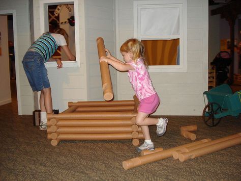 can make from pool noodles - Giant Lincoln Logs by KimKnits, via Flickr Kids Yard, K Crafts, Lincoln Logs, Pool Noodle, Pool Noodles, Motivational Stories, Preschool Themes, Diy Activities, Preschool Lessons