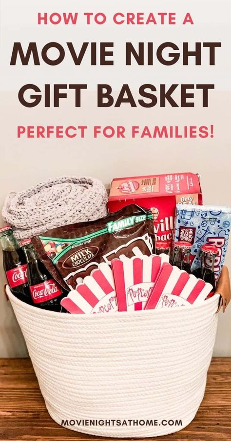 Family Movie Night Gift Basket, Family Movie Night Gift, Movie Basket, Movie Basket Gift, Movie Night Basket, Grinch Punch, Family Gift Baskets, Theme Baskets, Movie Night Gift Basket