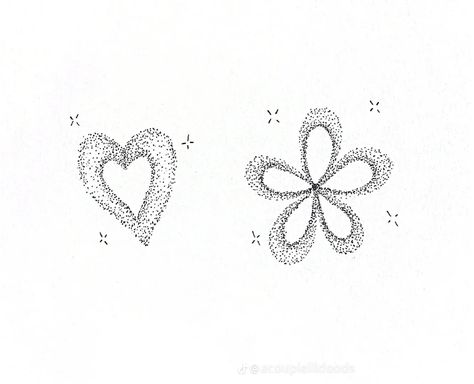 Dot Tattoos, Heart Tattoos, Heart Tattoo, Dots, Tattoos, Flowers