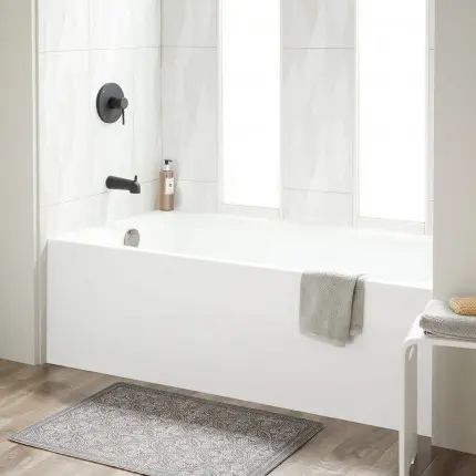 Alcove Tubs | Signature Hardware Deep Tub, Wall Alcove, Pedestal Tub, Corner Toilet, Best Bathtubs, Console Sink, Tub Surround, Whirlpool Tub, Single Handle Kitchen Faucet