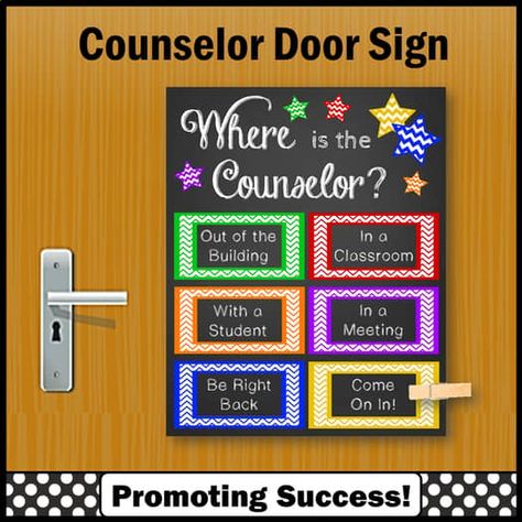 Where is the Counselor Door Sign National Counseling Week 2025 Thank You Gift Husbands Office, School Counselor Door Sign, School Counselor Door, Counselor Door Sign, School Counseling Office Decor, Counselors Office, Counselor Door, National School Counseling Week, School Counseling Week