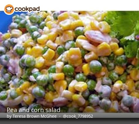 Corn And Pea Salad, Cold Corn Salad, Corn Appetizers, Salad Types, Legume Recipes, Southern Foods, Christmas Spread, Pea Salad Recipes, Corn Salad Recipe