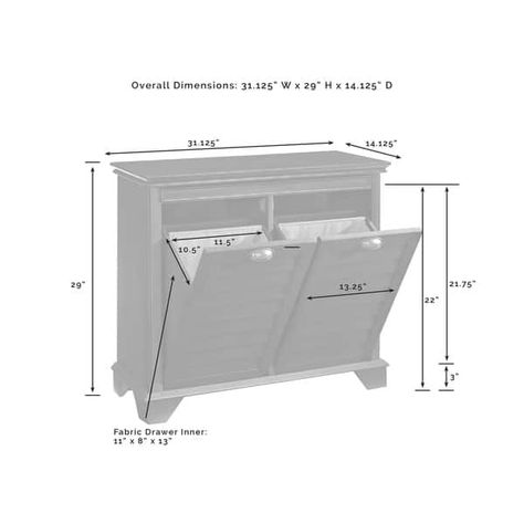 Laundry Hamper Cabinet, Hamper Cabinet, Stacked Laundry Room, Trash Can Cabinet, Furniture Design Sketches, Laundry Solutions, Camper Renovation, American Signature Furniture, Value City Furniture