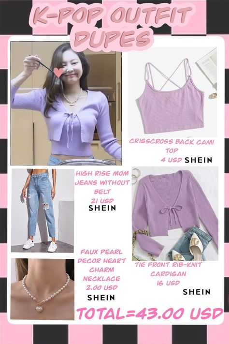 Kim Jennie Style Outfit, Jennie Casual Style, Lisa Aesthetic Outfit, Rosé Blackpink Outfit Casual, Jennie Blackpink Outfit Ideas, Rose Blackpink Inspired Outfits, Kpop Idols Summer Outfits, Blackpink Inspired Outfits Casual, Jennie Best Outfit