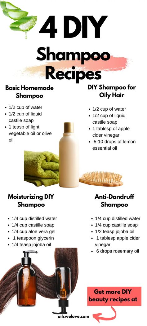 Natural Shampoo Recipes, Diy Shampoo Recipe, Oily Hair Shampoo, Shampoo Recipe, Homemade Shampoo, Diy Shampoo, Diy Hair Treatment, Homemade Hair Products, Homemade Soap Recipes