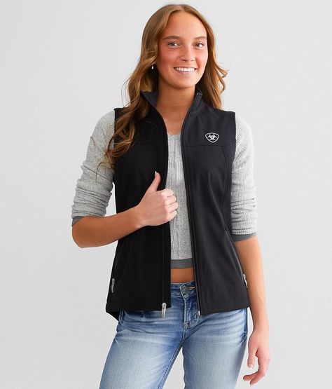 Ariat Vest Woman Outfit, Coaching Outfits, Vest Women Outfit, Ariat Vest, Coach Outfits, Vest For Women, 2023 Christmas, Conversion Chart, Black Vest