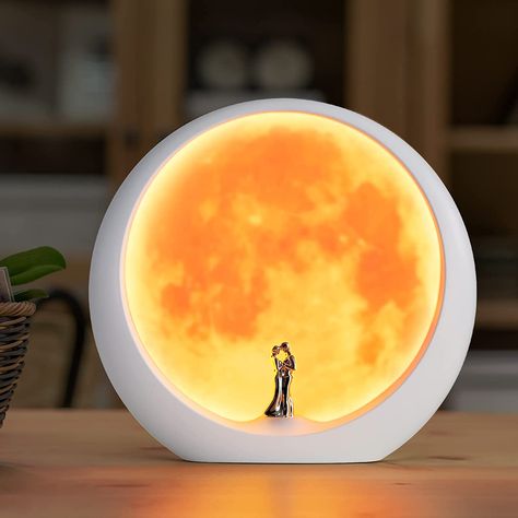 "Enhance your living room with this stunning Moon Lamp Night Light, perfect for anniversary, wedding, and Christmas gifts." Valentine Gifts For Him, Signs For Wedding, Mr Mrs Sign, Art Ornament, Sensor Night Lights, Moon Lamp, Wedding Wall Decorations, Lamp For Living Room, Wedding Wall