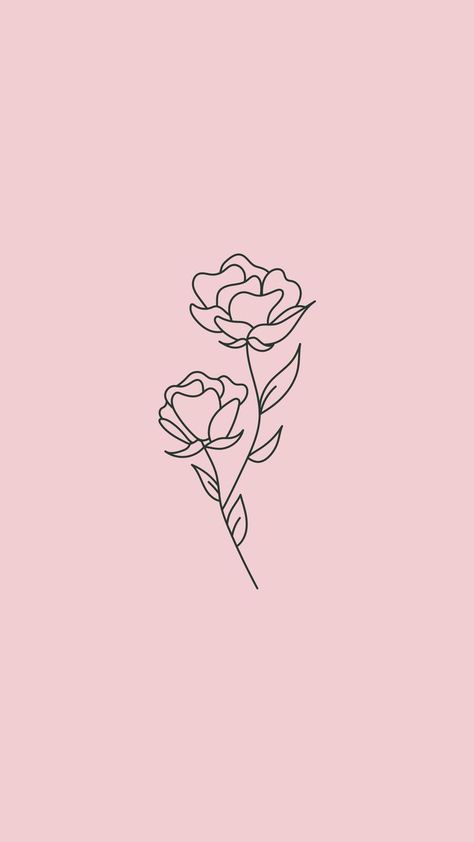 Widget Iphone Aesthetic Flowers, Pretty Flowers Aesthetic Drawing, Pink Aesthetic Drawing Ideas, Pink Line Art Wallpaper, Simple Pink Wallpaper Aesthetic, Pink Flower Background Wallpapers, Soft Pink Aesthetic Wallpaper Ipad, Ipad Background Aesthetic Pink, Flower Lockscreen Aesthetic