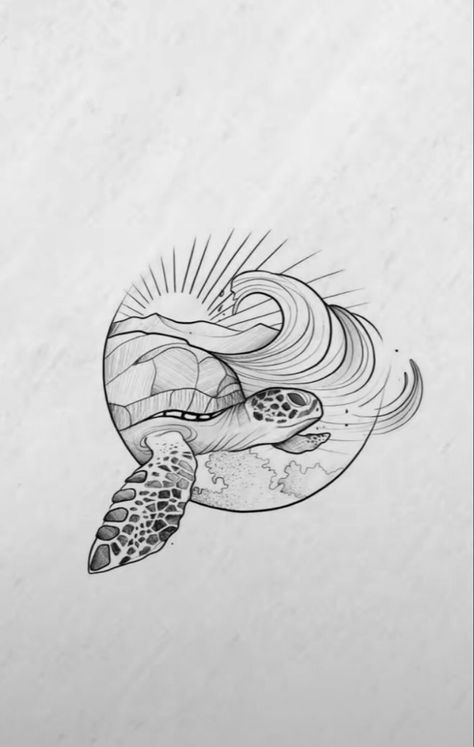 Tattoo ideas sea turtle | tattoo ideas by  Gunner Gross Female Ocean Tattoo, Orca And Sea Turtle Tattoo, Meaningful Turtle Tattoos, Seat Turtle Tattoo, Ocean Turtle Tattoo, Small Seal Tattoo, Tattoo Ideas Beach Theme, Turtle And Wave Tattoo, Green Sea Turtle Tattoo