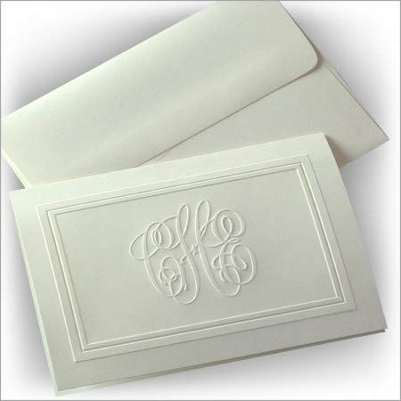 PRICES MAY VARY. These exquisite embossed foldnotes feature an elegant personalized monogram surrounded by a richly embossed frame.