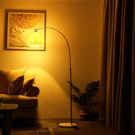 Floor Lamp LED Standing Lamps with Acrylic Lampshade and Foot Switch Adjustable Height Vertical Warm Lamps Living Room, Wall Lamp Plug In, Lamp Lighting Living Room, Light Stand Lamp, Warm Light Bedroom Lamps, Warm Room Lighting, Modern Floor Lamps Living Room, Warm Lighting Living Room, Warm Lighting Bedroom