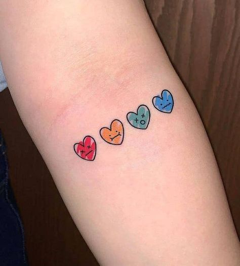 Emoji Tattoo, Maching Tattoos, Happiness Tattoo, Cute Simple Tattoos, Pola Tato, Our Mindful Life, Mouse Tattoos, Saved Tattoo, Small Pretty Tattoos