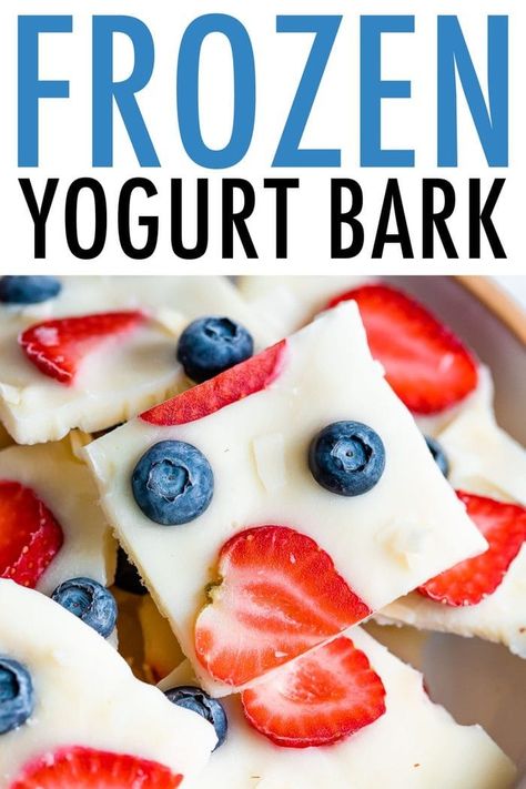 Frozen Yogurt Bark Healthy, Yogurt Bark Recipe Frozen, Snacking Ideas, Healthy Frozen Yogurt, Yogurt Bark Recipe, Frozen Yogurt Bark, Yogurt Bark, Refreshing Snacks, Summer Eats