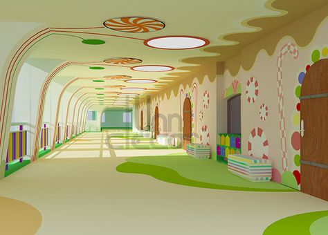 Kindergarten Interior Design, School Interior Design, Kindergarten Architecture, Kindergarten Interior, Preschool Designs, Classroom Interior, School Building Design, Daycare Decor, Daycare Design