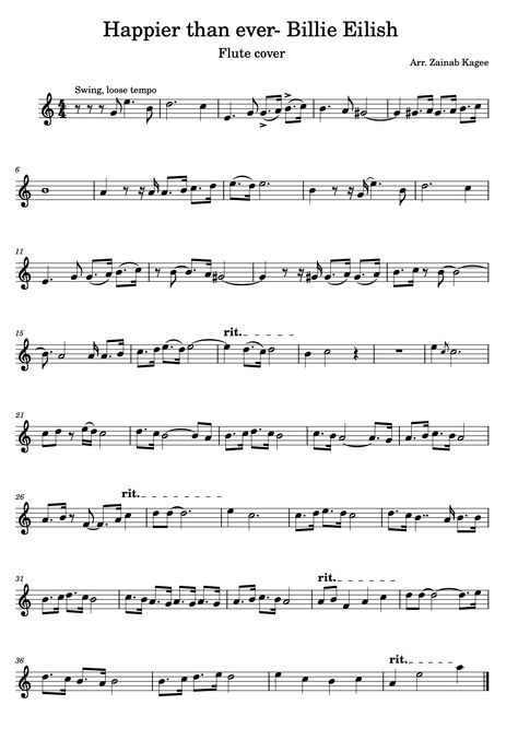 flute music, violin music, Happier than Ever by Billie Eilish sheet music and music notes for c instrument, flute, flute player, sheet music, music notes, violin, woodwind instrument, musical instrument Fallen Down Flute Sheet Music, Careless Whisper Violin Sheet Music, Billie Eilish Flute Sheet Music, This Is Halloween Flute Sheet Music, Careless Whisper Flute Sheet Music, Violin Sheet Music For Beginners With Letters, Pretty Flute Sheet Music, Taylor Swift Flute Notes, Flute Sheet Music Beginner