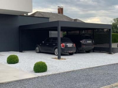 Carport Makeover, Carport Aluminium, Car Porch Design, Carport Modern, Aluminum Carport, Modern Carport, Casa Garage, Car Shed, Pergola Carport