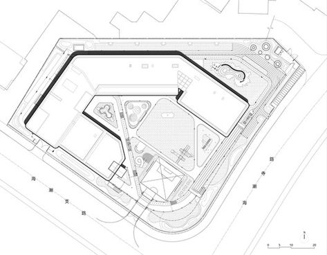 Hangzhou Tides Kindergarten,site plan Site Plan Design, Hospital Plans, School Building Design, Architecture Blueprints, Urban Design Diagram, Kindergarten Projects, Urban Design Graphics, School Site, Campus Design