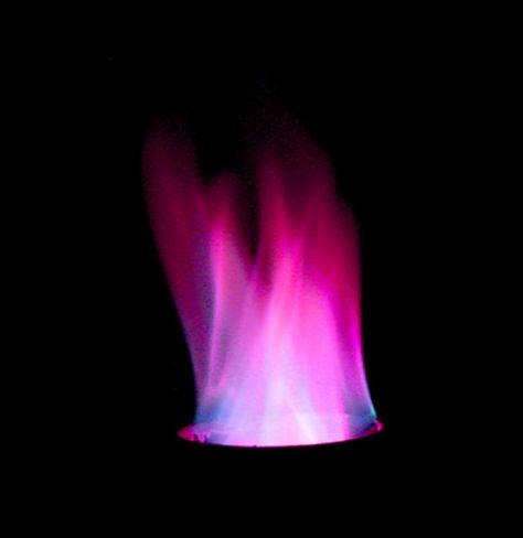 Purple pink fire Pink Fire Aesthetic, How To Make Purple, Colored Fire, Pink Flames, Lava Girl, Potassium Chloride, Tiefling Bard, Flame Test, Purple Flame