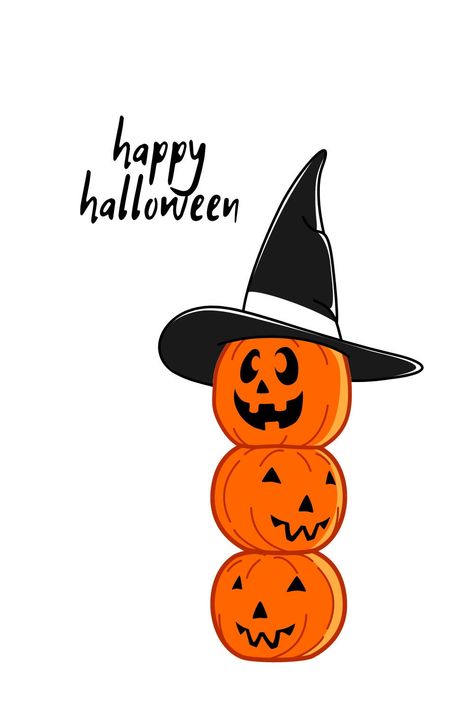 Happy Halloween Greeting Card or Poster Size Downloadable PDF for Decorations, Greeting Cards and occasions Pumpkins Decorations, Happy Halloween Cards, Halloween Cards Diy, Carte Halloween, Halloween Cards Handmade, Fröhliches Halloween, Halloween Greeting Card, Card Poster, Halloween Greetings