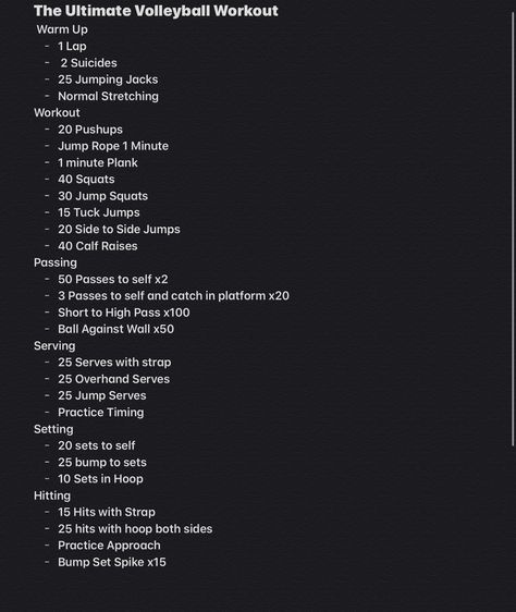 Volleyball Workouts For Ds, Volleyball Workouts For Jumping, Excersises For Volleyball Players, Volleyball Daily Workout, Volleyball Drills For Tryouts, Volleyball Self Practice, Volleyball Tournament Morning Routine, Volleyball Pump Up Songs, How To Train For Volleyball Tryouts