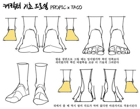 When drawing a foot from the front view, rather than drawing the thumb toe inwards, draw the pinky toe outwards. This also applies to when drawing from the back view (when the foot isn’t really in an angle). Feet Drawing, Anatomy Tutorial, Human Anatomy Drawing, Body Drawing Tutorial, Human Anatomy Art, Anatomy Sketches, Body Reference Drawing, Sketches Tutorial, Body Anatomy