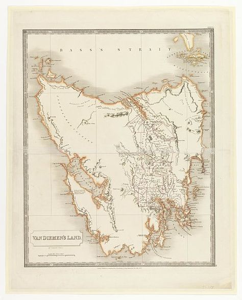 Van Diemen's Land, Masterpiece Art, Abel Tasman, Australia History, Drawn Map, Art Van, Old Maps, Antique Maps, Historical Maps