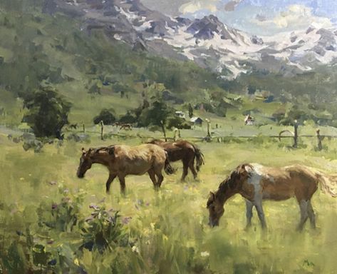 Equine Artwork, Horse Oil Painting, Western Artwork, Painting Competition, Horse Drawings, Southwest Art, Art Competitions, Equine Art, Horse Painting