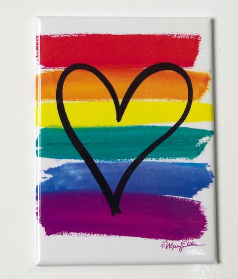 Emo Crafts, Pride Paintings, Rainbow Canvas Painting, Holiday Drawings, Rainbow Pride Flag, Rainbow Flag Lgbt, Pride Art, Paintings Ideas, Rainbow Flag Pride