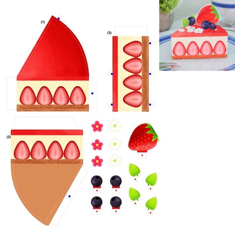 Papercraft 3d Paper Food Templates, Paper Food Templates, Sushi Paper Craft, Sushi Template, Cake Paper Craft, Casa Club, Paper Food, Food Template, Paper Cake