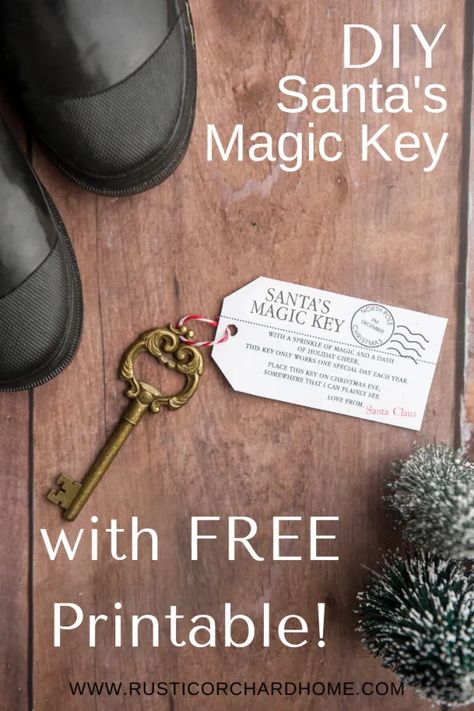 Key Ornament Diy, Santa Key Ornament, Santa’s Key Diy, Santa's Magic Key Printable Free, Santa’s Magic Keys, Key Crafts Ideas, Santa Keys Ideas Diy, Key For Santa, Santa Key Printable Free