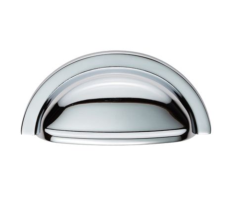 Carlisle Brass Oxford Cupboard Cup Pull Handle (76mm C/C), Polished Chrome - FTD558CP from Door Handle Company Polished Chrome Door Handles, Bronze Door Handles, Kitchen Colours, Stainless Steel Door Handles, Steel Cupboard, Group Matching, Chrome Door Handles, Stainless Steel Range, Sliding Door Handles