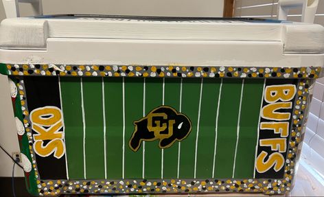 Colorado Frat Cooler, Theta Chi Frat Cooler, Painted Coolers For Guys, Frat Coolers Ideas Formal, Frat Coolers Ideas, Painted Fraternity Coolers, Frat Formal, Shot Ski, Formal Cooler Ideas