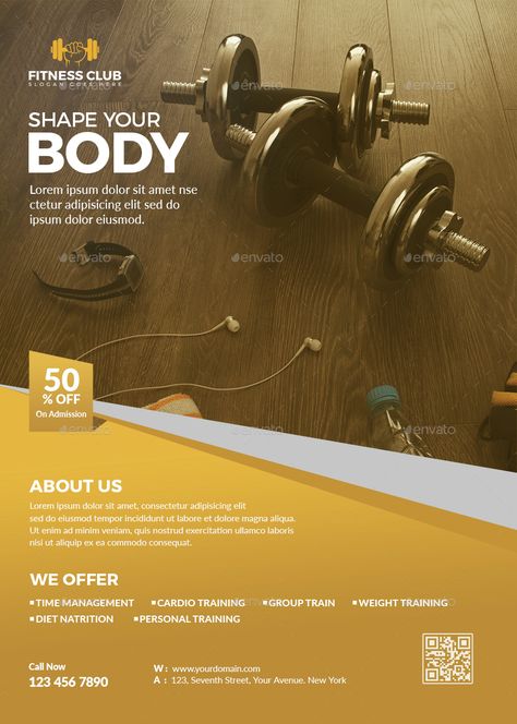 Ads Workout, Fitness Flyer Design, Gym Mood, Gym Advertising, Creative App Design, Logos Gym, Antique Store Displays, Gym Flyer, Linkedin Ads