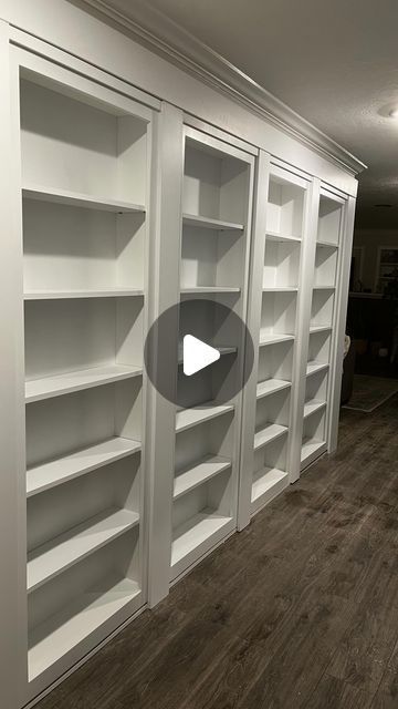 Maderra - Bookshelf Doors on Instagram: "We offer free shipping on all of our bookshelf doors. Doors are shipped to you all assembled and ready to install as a DYI project. Visit us at maderrashop.com for pricing. #freeshipping #secrectdoor #hiddendoor #bookshelfdoor #bookshelfsecretdoor #usa #secretdoors #Maderra #doors #utah #bookshelf #furnituremaking #draperutah #shelf #storage #design #furnituredesign #furniturecustom #furniture #bookshelfsecretdoor #secretdoor #woodworking #wood #woodatelier #maderrashop" Bookshelf Closet Doors, Cool Storage Ideas, Diy Bookshelf Door, Murphy Doors, Hidden Rooms In Houses, Hidden Bookshelf Door, Bookshelf Doors, Diy Hidden Storage Ideas, Walk In Closet Inspiration