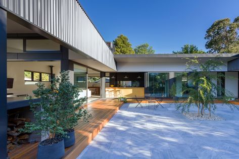 Brickwork, Residential Architecture, Steel Cladding, House Of The Rising Sun, Glazed Walls, Architecture Building Design, Ground Floor Plan, Canopies, Canberra