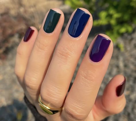 Crystal Manicure, Multicolored Nails, Mens Nails, Pretty Nail Polish, Fall Nail Ideas, Manicure Inspiration, Classic Nails, Nail Swag, Fancy Nails