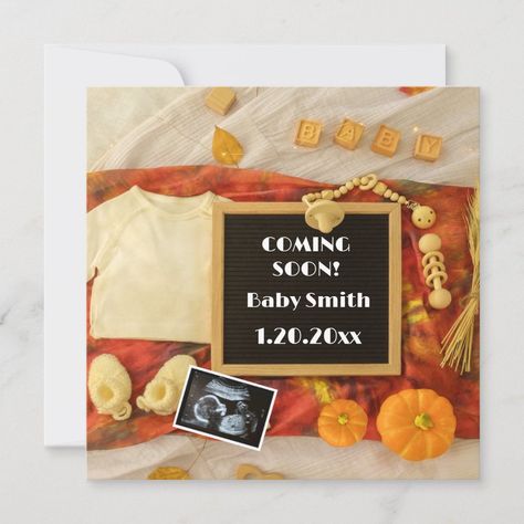 Gender Neutral Fall Pumpkin Social Media Pregnancy Announcement Social Media Pregnancy Announcement, Pregnancy Announcement Template, Newborn Room, Autumn Pumpkins, Pumpkin Thanksgiving, Holiday Theme, Thanksgiving Holiday, Baby Shower Gender Reveal, Holiday Themes