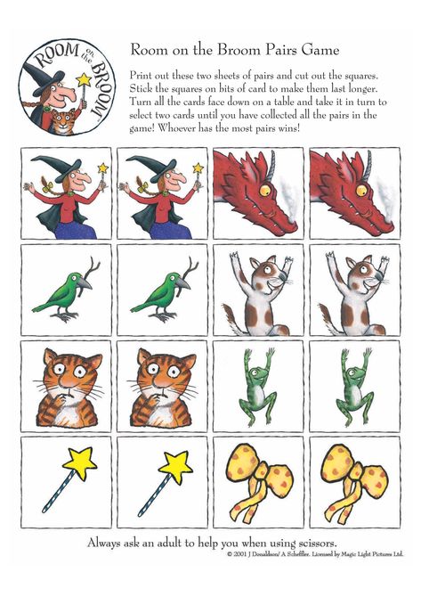 Room On The Broom Sensory Activities, Room On The Broom Story Sack, Room On The Broom Art Activities, Free Room On The Broom Printables, Room On The Broom Scavenger Hunt, Room On The Broom Characters, Room On The Broom Character Printables, Room On A Broom Crafts, Room On The Broom Craft Preschool