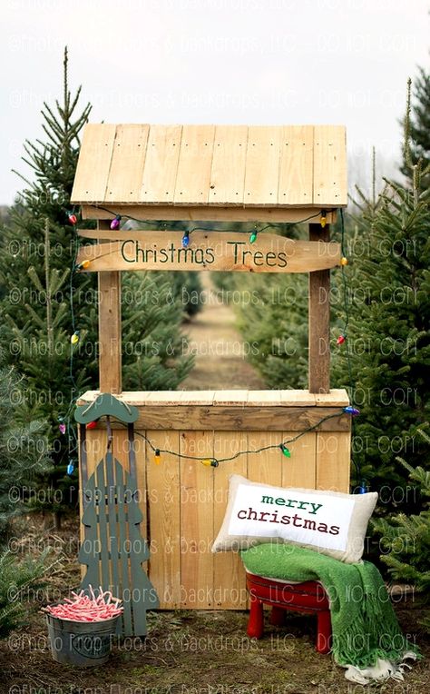 Winter Elves, Christmas Tree Farm Pictures, Christmas Tree Store, Christmas Tree Lots, Christmas Photo Props, Winter Backdrops, Christmas Photography Backdrops, Christmas Props, Snow Forest