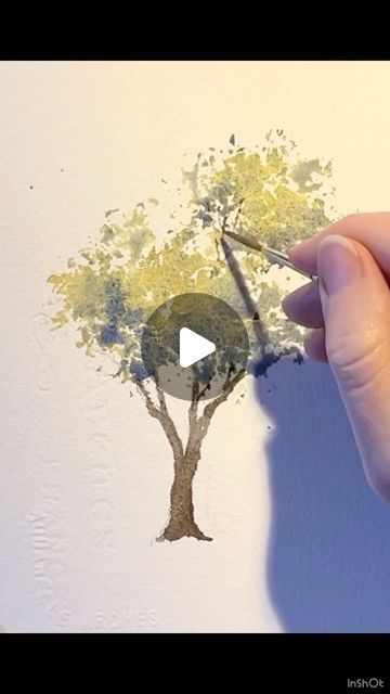 Trees In Watercolour, Painting Trees Watercolor, Watercolour Trees Painting, How To Watercolor Trees, Watercolour Beginner, Watercolour Tree, Tree Watercolour, Watercolour Trees, Aspen Trees Painting