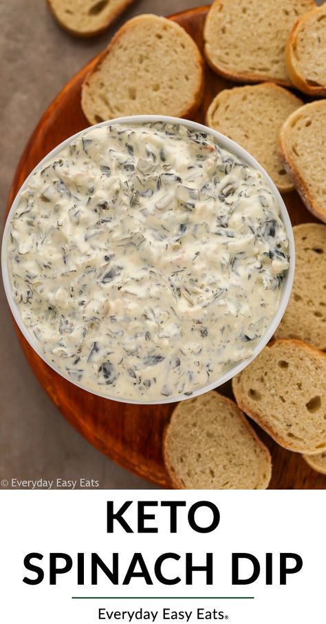 Spinach Dip Keto, Easy Keto Dip Recipes, Keto Dips And Appetizers Cold, Low Carb Dips Appetizers, Keto Dips And Appetizers, Keto Spreads, Keto Dip Recipes, Low Carb Spinach Dip, Low Carb Dips