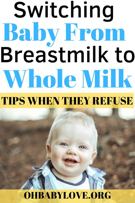 A list of tips to help your baby transition from breastmilk or formula to WHOLE MILK when they turn 1! #baby #newborn #milk #breastfeedingtips Cow's Milk, Stopping Breastfeeding, Newborn Needs, Breastfeeding Positions, Newborn Baby Tips, Breastfeeding Diet, Preparing For Baby, Baby Tips, Mom Stuff