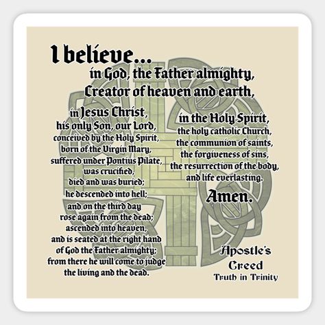 Apostle's Creed written in Brokenscript OT Condensed imposed over the Cross of Brigid. -- Choose from our vast selection of magnets to match with your desired size to make the perfect custom magnet. Pick your favorite: Movies, TV Shows, Art, and so much more! Available in two sizes. Perfect to decorate your fridge, locker, or any magnetic surface with. Apostle's Creed, Brigid's Cross, Pontius Pilate, Apostles Creed, God The Father, Heaven On Earth, The Cross, Virgin Mary, Catholic Church