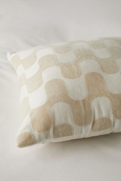 Add a retro finishing touch to your bed or sofa space with this throw pillow topped with rows of squiggles. Finished with a solid cotton canvas at the back for a cool-crisp touch. Available exclusively at Urban Outfitters. Features Patterned throw pillow from UO Home Finished with a squiggle motif allover the top Versatile – use it to add a soft touch to your bed or sofa Solid cotton canvas at the back UO exclusive Content + Care 100% Cotton; 100% polyester fill Spot clean Imported Size Dimensio Small Lumbar Pillow For Chair, Small Decorative Pillows, Aesthetic Throw Pillows, Urban Outfitters Pillows, Dc Apartment, Boho Pillow Covers, Mid Century Modern Pillows, Fun Throw Pillows, Urban Outfitters Home