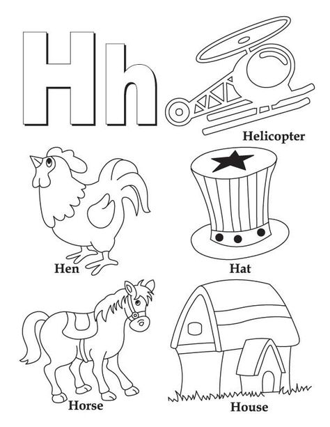 My A to Z Coloring Book Letter H coloring page Number Worksheet, Coloring Letters, Coloring Worksheet, Abc Coloring Pages, Abc Coloring, Alphabet Worksheets Preschool, Horse Coloring Pages, صفحات التلوين, Preschool Letters