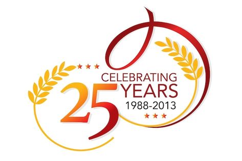 Vector 25th anniversary celebration logo... | Premium Vector #Freepik #vector #25-logo #25th-anniversary #25-years #25-anniversary 25th Year Logo, 125 Anniversary Logo, 50 Years Celebration, 25 Anniversary Logo Design, 30 Years Anniversary Logo, 15 Anniversary Ideas, 25th Anniversary Logo Design, 50 Anniversary Logo, 25 Anniversary Logo